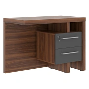 Тумба приставная стола правого ZCRT 1055.A(R) Антрацит/Орех Даллас 1000х550х745 ZENN