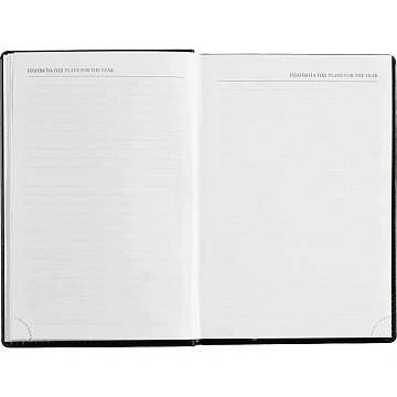 Ежедневник недатированный черный, А5,148x218, 352стр, Agenda