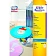 Этикетки для CD/DVD Avery Zweckform C6074-20, белые глянцевые, d=117мм, 2шт на листе А4, 20 листов