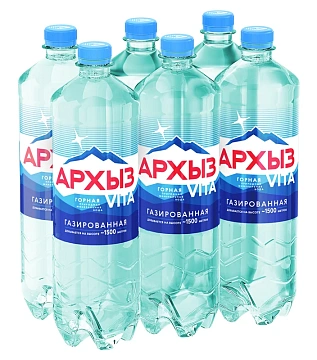 Вода Архыз Vita горная природная газированная, 1.5л