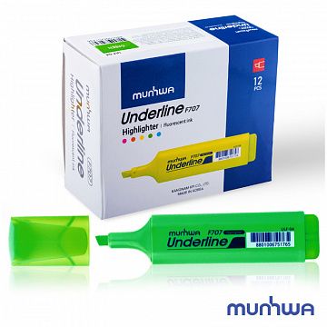 Текстовыделитель MunHwa 'UnderLine' зеленый, 1-5мм