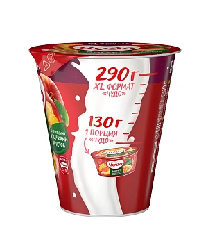 Йогурт Чудо персик-маракуйя 2%, 290г