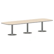 Конференц стол ПРГ-7 Клен/Алюминий 3600х1200х750