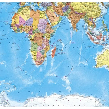 Карта настенная Мир политическая 1:22млн.,1,58х1,18м