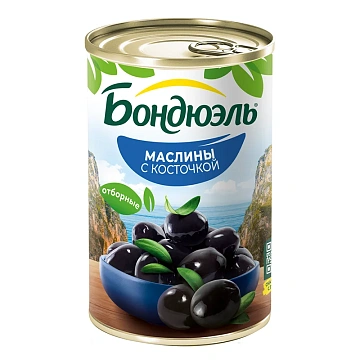 Маслины Бондюэль с косточкой, 300г
