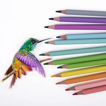 Карандаши цветные пастельные CARIOCA 'Pastel', 12 цветов, ПВХ-чехол, шестигранные, грифель 3,3 мм, н