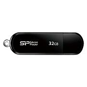 Флеш-диск 32 GB SILICON POWER LuxMini 322 USB 2.0, черный, SP32GBUF2322V1K