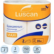 Полотенца бумажные LUSCAN Maxi 2-сл.,с тиснением, 2рул./уп.