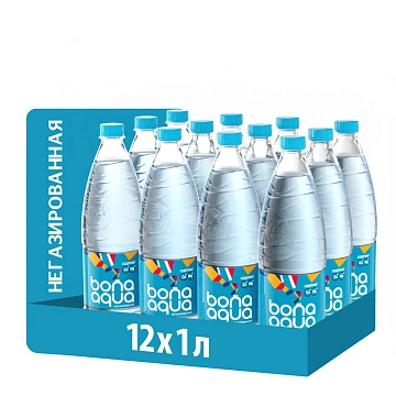 Вода BonaAqua питьевая негазированная, 1л