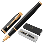 Ручка-роллер PARKER 'IM Core Black Lacquer GT', черный глянцевый лак, позолота, черная, 1931659