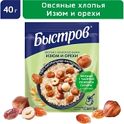 Каша Быстров пять злаков, изюм, орехи 17шт*40г