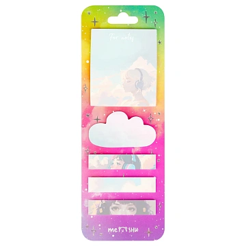 Флажки-закладки и самоклеящиеся блоки в наборе MESHU 'Kawaii dreams', 20л., европодвес