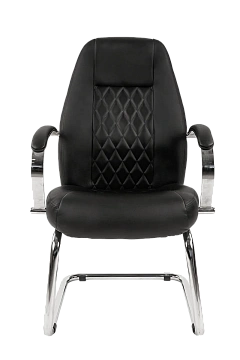 Кресло посетителя Chairman 950 V экокожа, черная