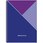 Бизнес-тетрадь А4,96л,обл.карт,греб,кл,Attache Economy,Office Style,синяя