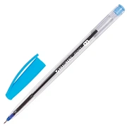 Ручка шариковая масляная BRAUBERG 'Frost', СИНЯЯ, корпус прозрачный, узел 0,6 мм, линия письма 0,3 мм, 142686