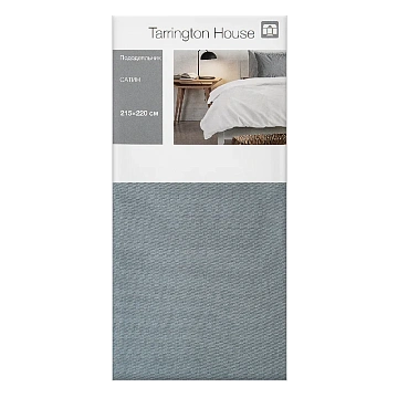 Tarrington House Пододеяльник сатин темно-серый, 215 x 220см