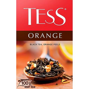 Чай Tess Orange листовой черный с добавками,100г 0646-15