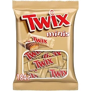 Батончики мини TWIX 'Minis' печенье с карамелью в молочном шоколаде, 184 г, 2263