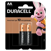 Батарейка Duracell AA LR6, 1.5В, алкалиновая, 2шт/уп