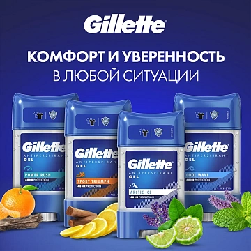 Гель-дезодорант Gillette Power Rush, 70мл