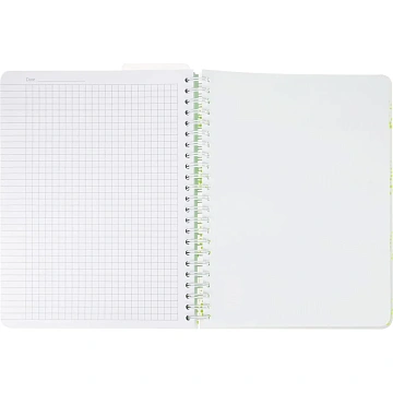 Бизнес-тетрадь WAVES А5 100л. ATTACHE клет,спир,пласт,заклад,цв.зеленый