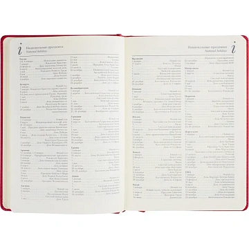 Ежедневник недатированный А5+ CLASSIC иск.кожа КРАСНЫЙ 3-689/04