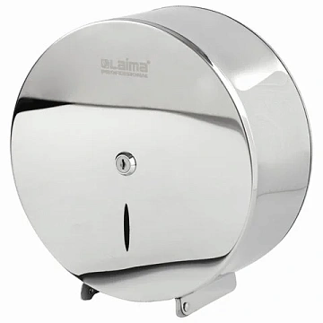 Диспенсер для туалетной бумаги LAIMA PROFESSIONAL INOX, (Система T2) малый, нержавеющая сталь, зерка