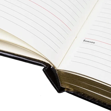 Ежедневник недатированный ATTACHE Gold А6, 160л, черный