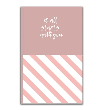 Бизнес-тетрадь А5,80л,7БЦ,клетка, Attache Economy Smart роз