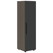 Шкаф средний узкий VMCS 40.1 Яшма черный/Дуб Сильвер 400х430х1517 VELION