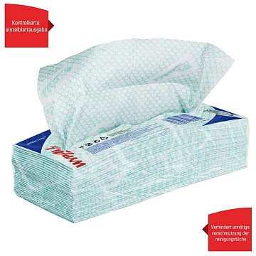 Протирочные салфетки Kimberly-Clark WypAll Х50 7442, листовые, 50шт, 1 слой, зеленые