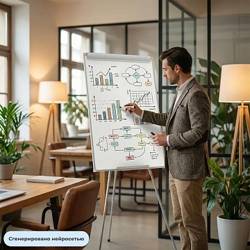 Флипчарт 70х100 на треноге Attache