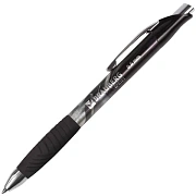 Ручка гелевая автоматическая с грипом BRAUBERG 'Jet Gel', ЧЕРНАЯ, печать, узел 0,6 мм, линия письма 0,4 мм, 142691