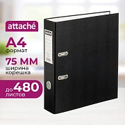 Папка-регистратор  75мм,  черный, ПБП1, карм.кор