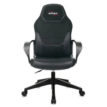 Кресло компьютерное BRABIX 'Alpha GM-018', ткань/экокожа, черное, 532636, GM-018_532636
