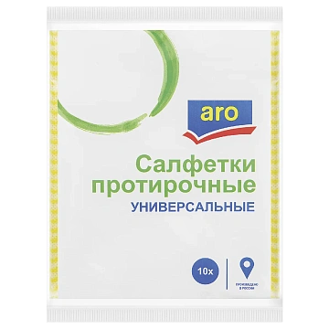 aro Салфетки протирочные универсальные 38 x 30см, 10шт