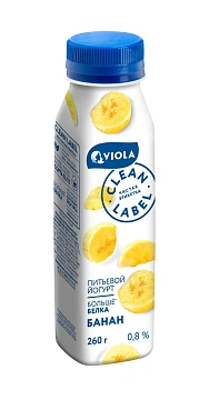 Йогурт питьевой Viola с бананом 0.8%, 260г
