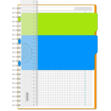 Бизнес-тетрадь А4,140 л,пласт обл, с разд,спир,ATTACHE FANTASY,оранж