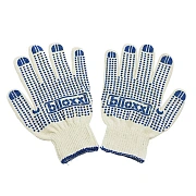 Перчатки хозяйственные Biloxxi хлопчатобумажные с ПВХ-покрытием 4.6 x 21 x 29см, 6 пар