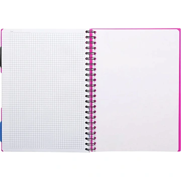 Бизнес-тетрадь А4,140л,кл,спир,пласт.обл,2разд Attache DIGITAL розов 876746