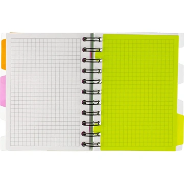 Бизнес-тетрадь 140л,кл,А6,SPIRAL BOOK Салатовый,евросп,обл.пл,раздел.84114
