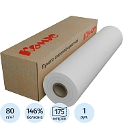 Бумага широкоформатная InkJet 80г 620ммх175м 76мм