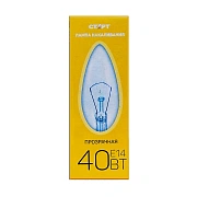 Лампа накаливания Старт E14 40W 230V свеча ДС прозрачная