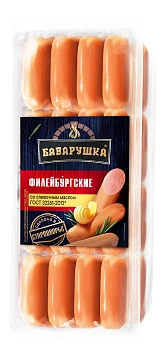 Сосиски Баварушка Филейбургские вареные ГОСТ, 600г