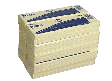 Протирочные салфетки Kimberly-Clark WypAll Х80 7567, листовые, 25шт, 1 слой, желтые