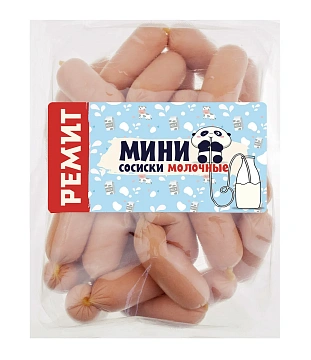 Сосиски мини молочные Ремит вареные, ~1кг