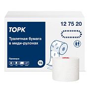 Туалетная бумага Tork Premium T6, 127520, в рулоне, 90м, 2 слоя, белая