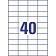 Этикетки самоклеящиеся Avery Zweckform Europe100 ELA049, белые, 52.5х29.7мм, 40шт на листе А4, 18листов