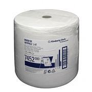 Протирочный материал Kimberly-Clark WypAll L40, 7452, высокая впитываемость, в рулоне, 255м, 1 слой, белый