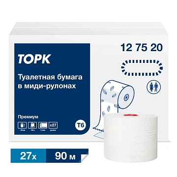 Туалетная бумага Tellus (tork) Universal T6, 1 слой, 135м, белая, 127540